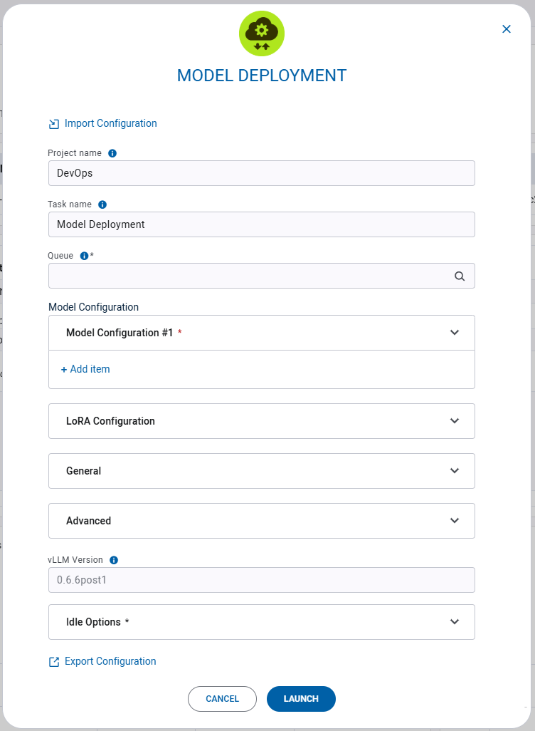 Model Deployment app form