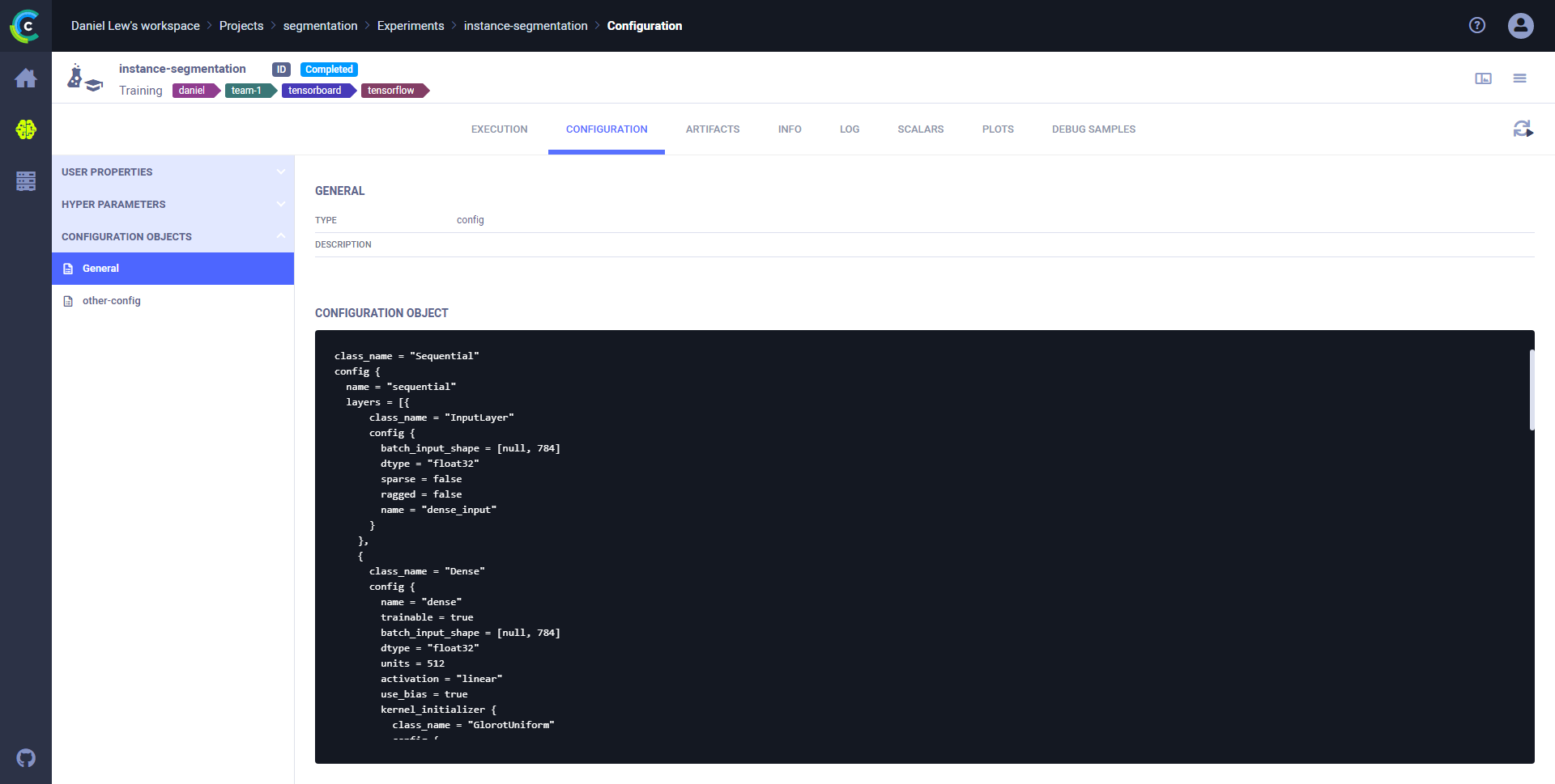 Configuration objects