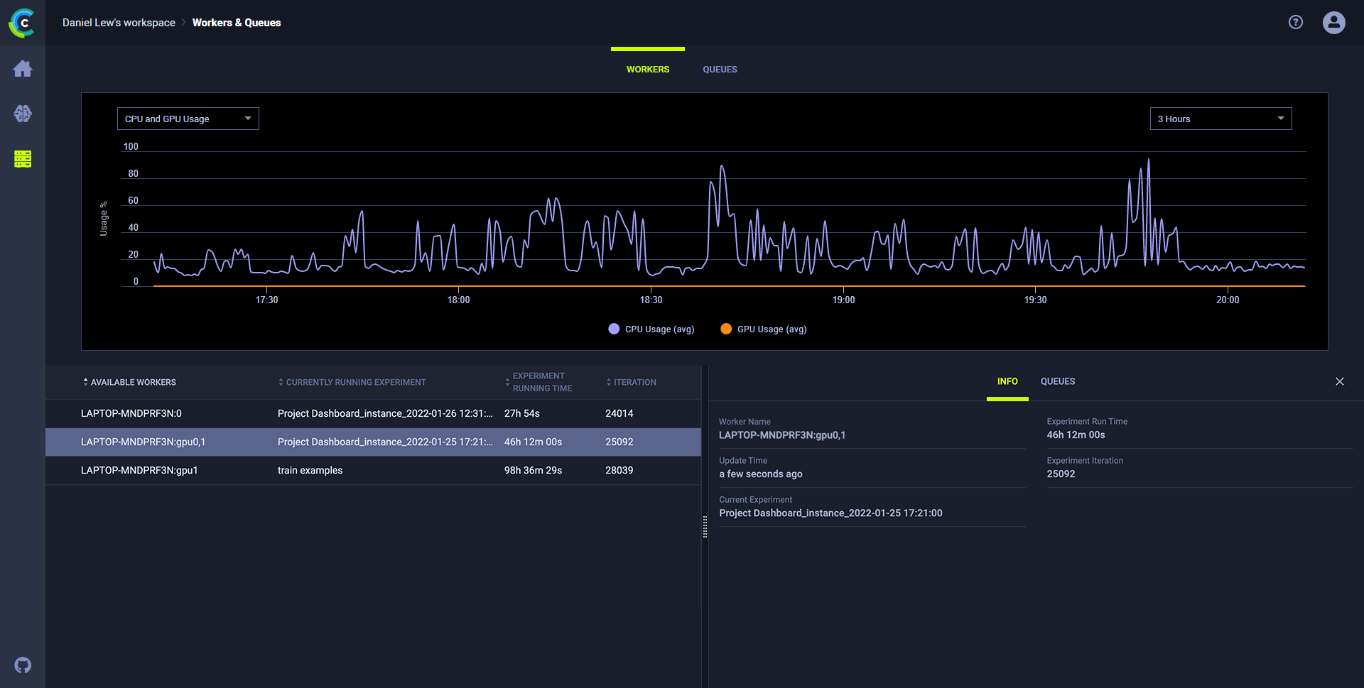 Workers and Queues page