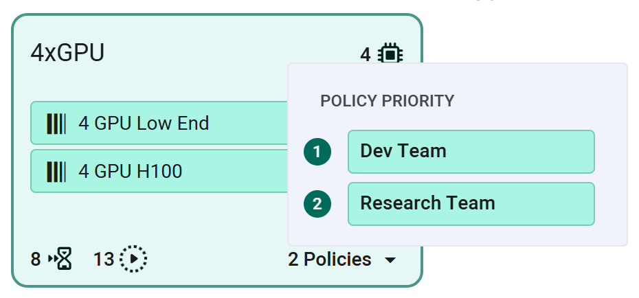 Example resource policy priority