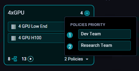 Example resource policy priority