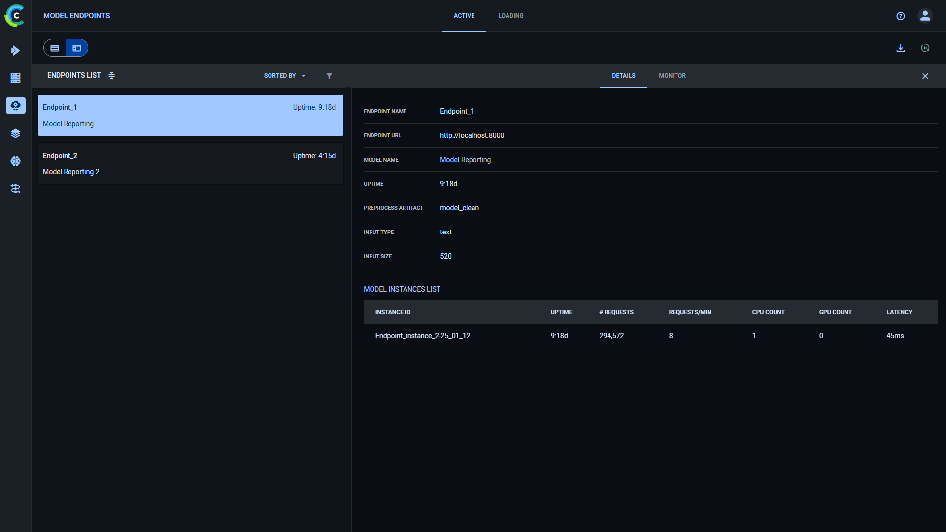 Endpoints details