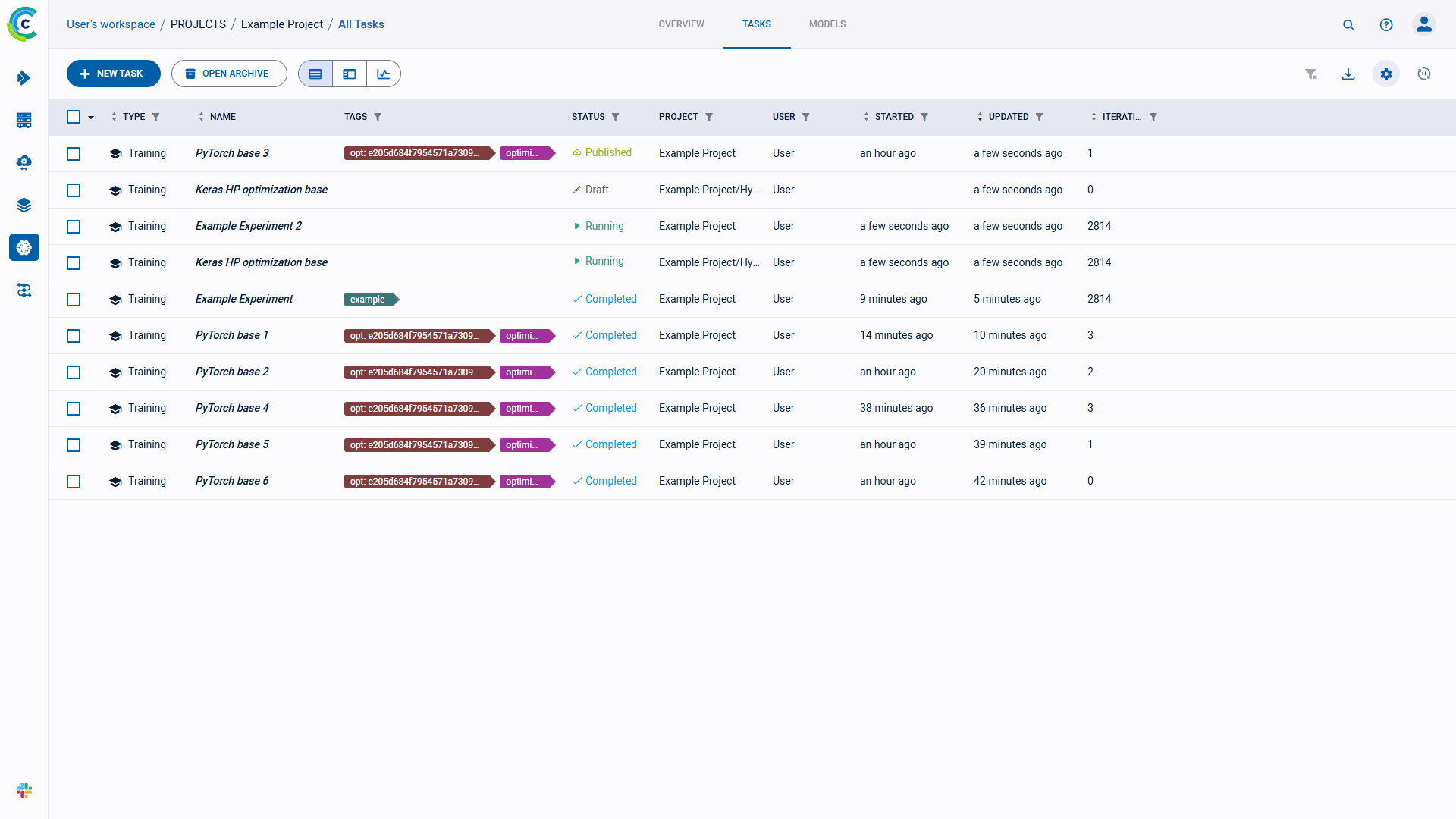 Task table customization gif