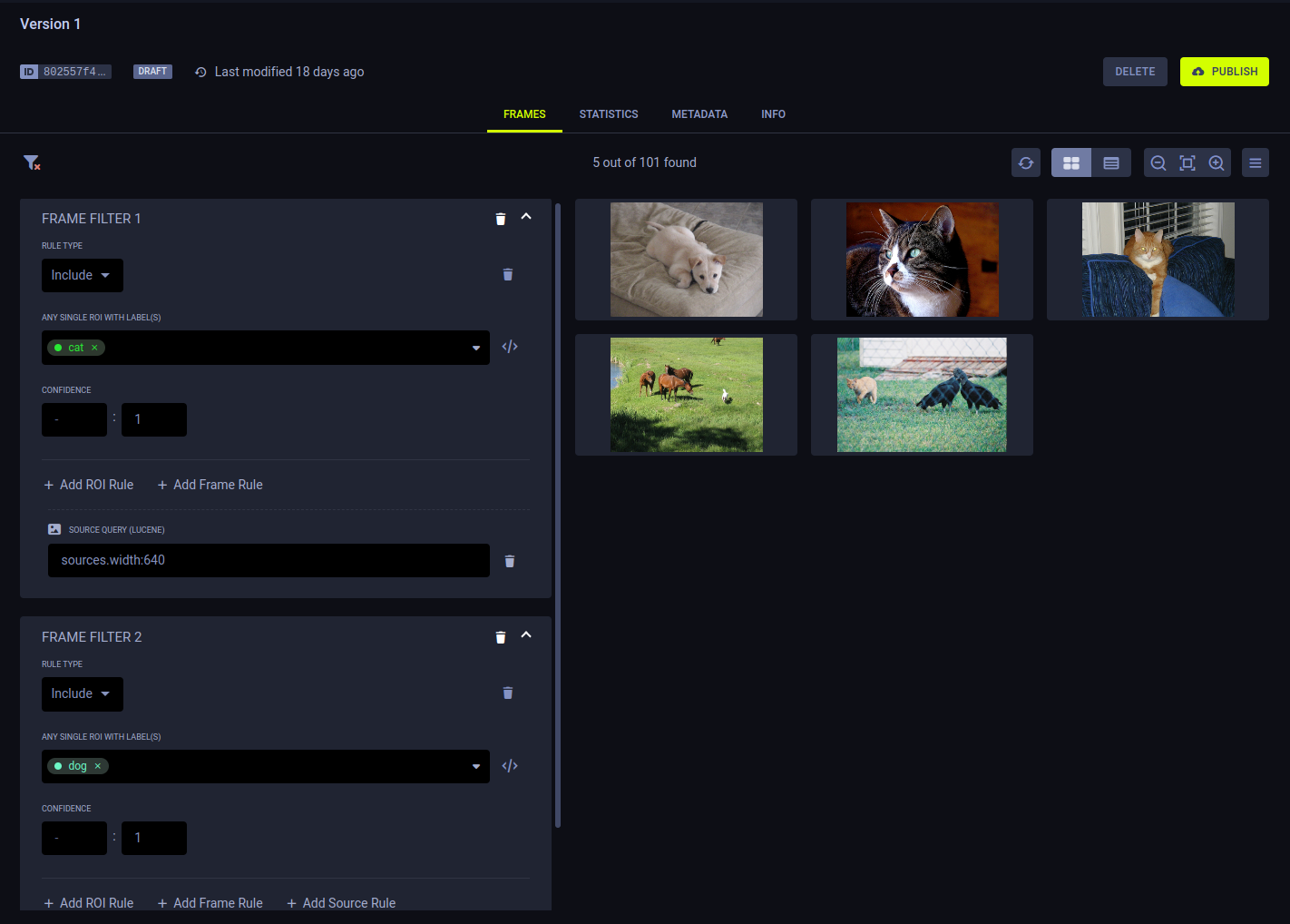 Multiple filters