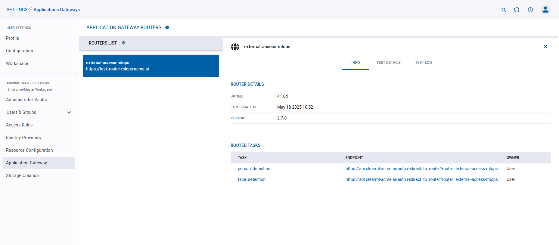 Application Gateway info