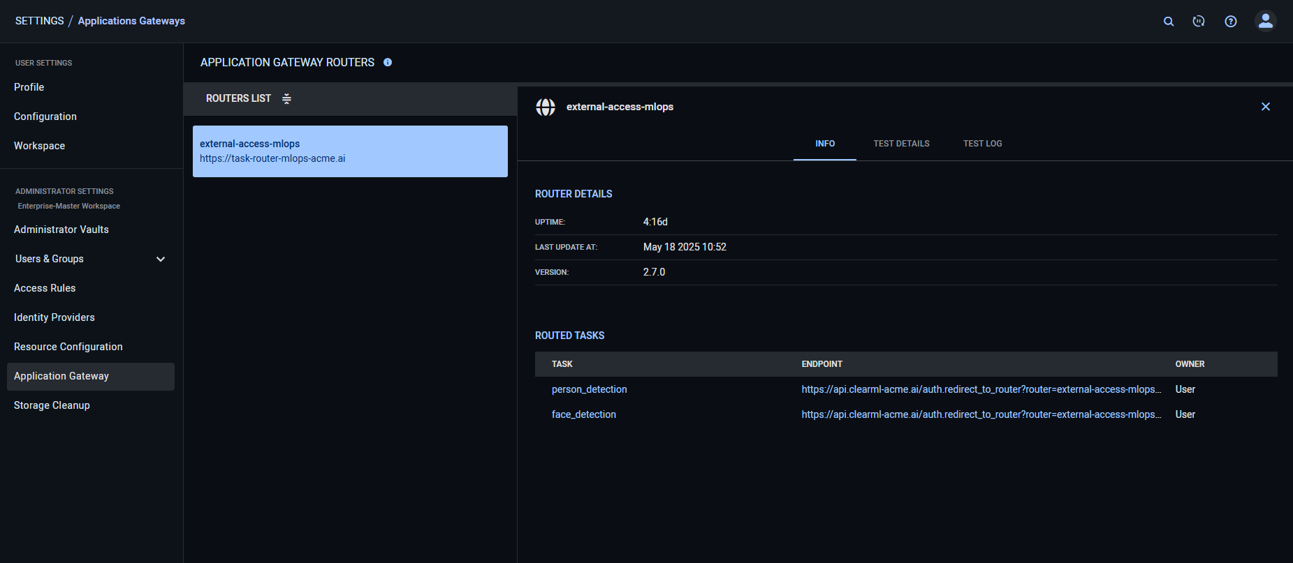 Application Gateway info