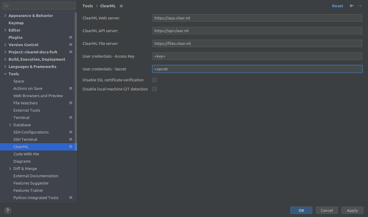 PyCharm configuration