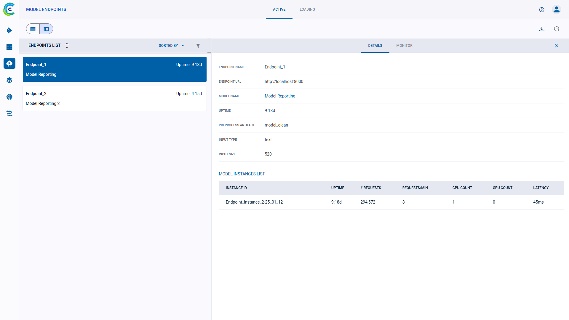 Endpoints details