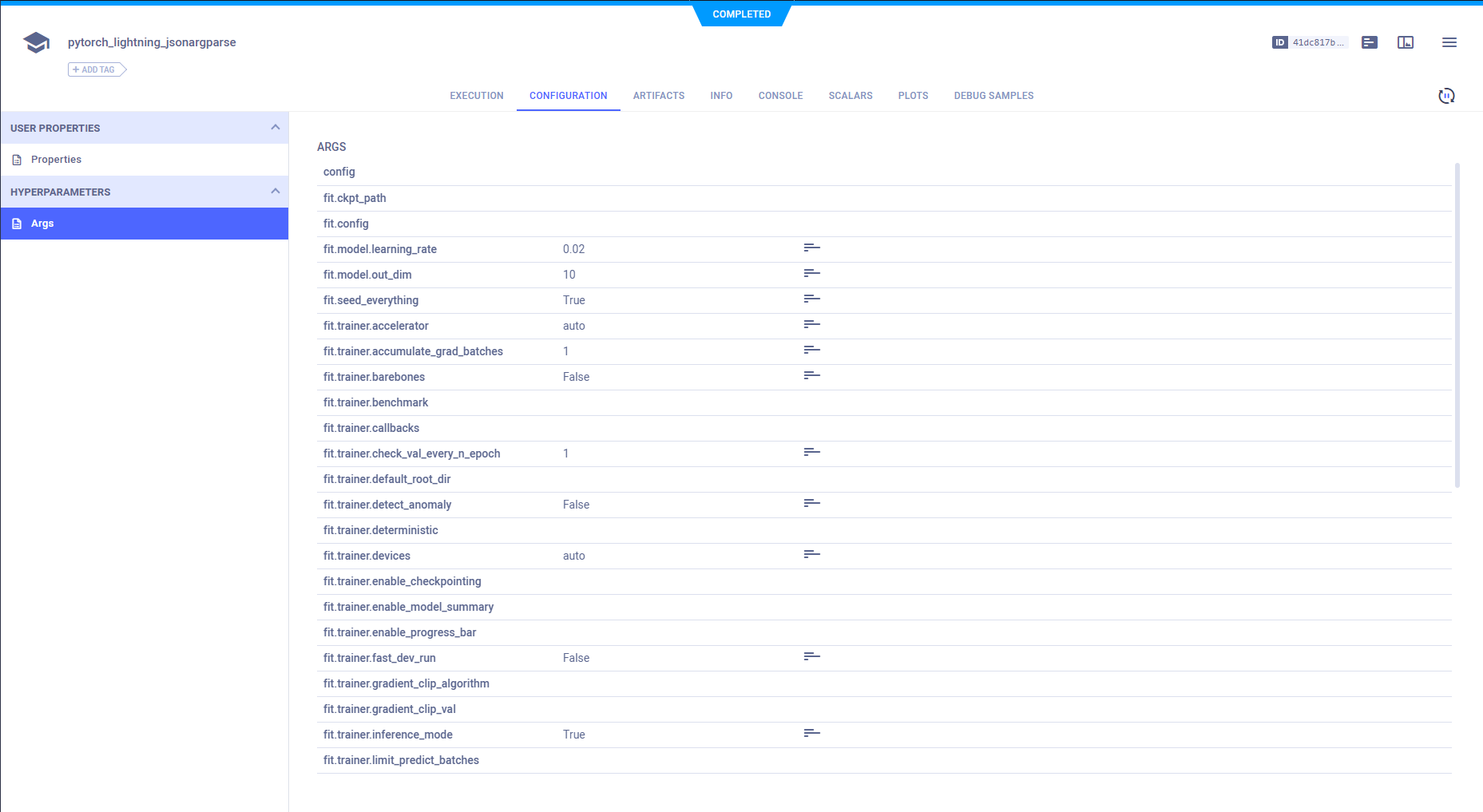 LightningCLI params