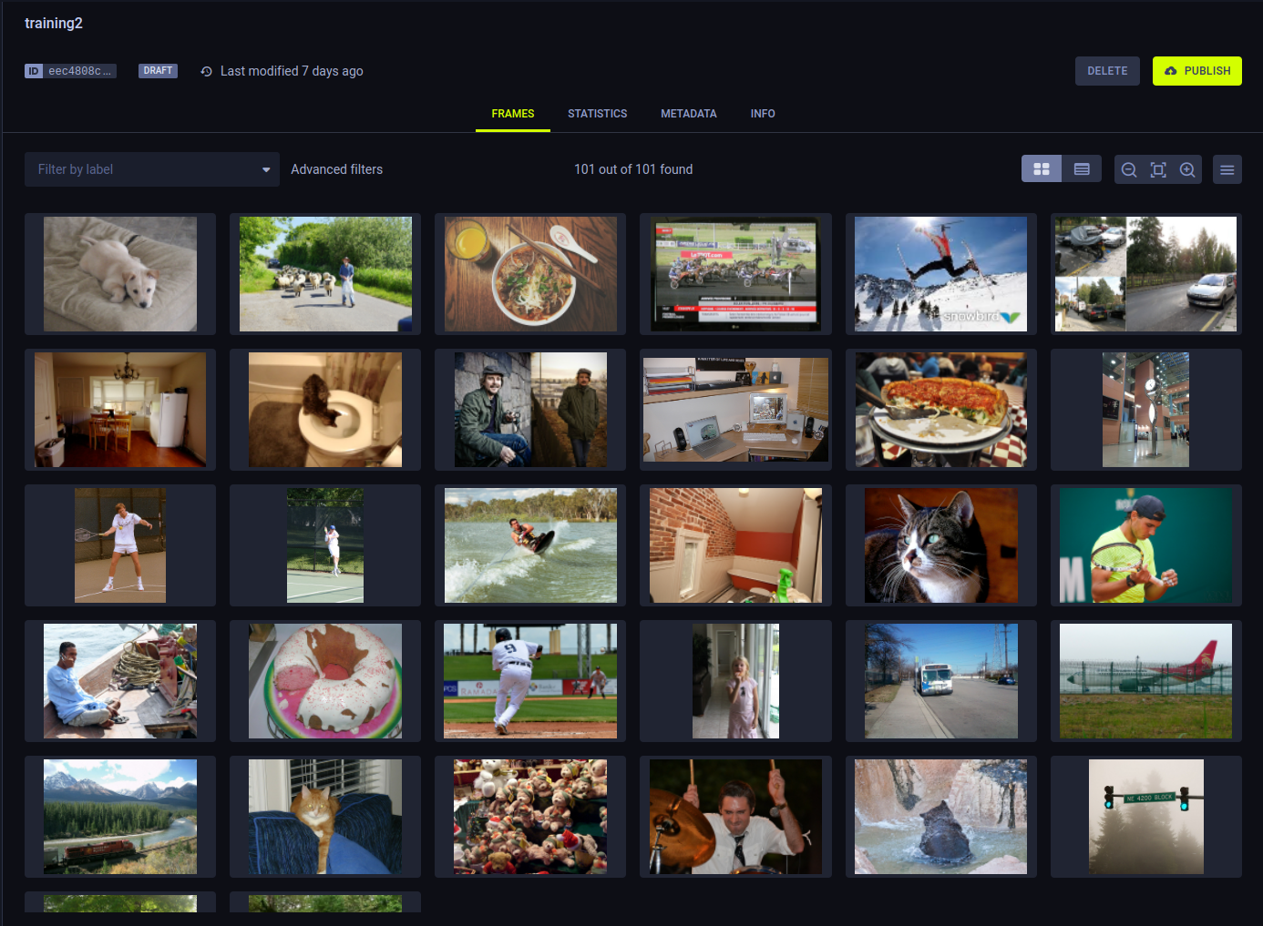Unfiltered version browser