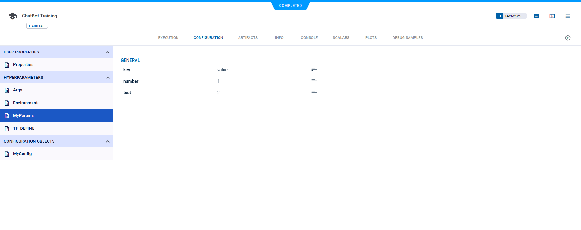 Custom parameters group