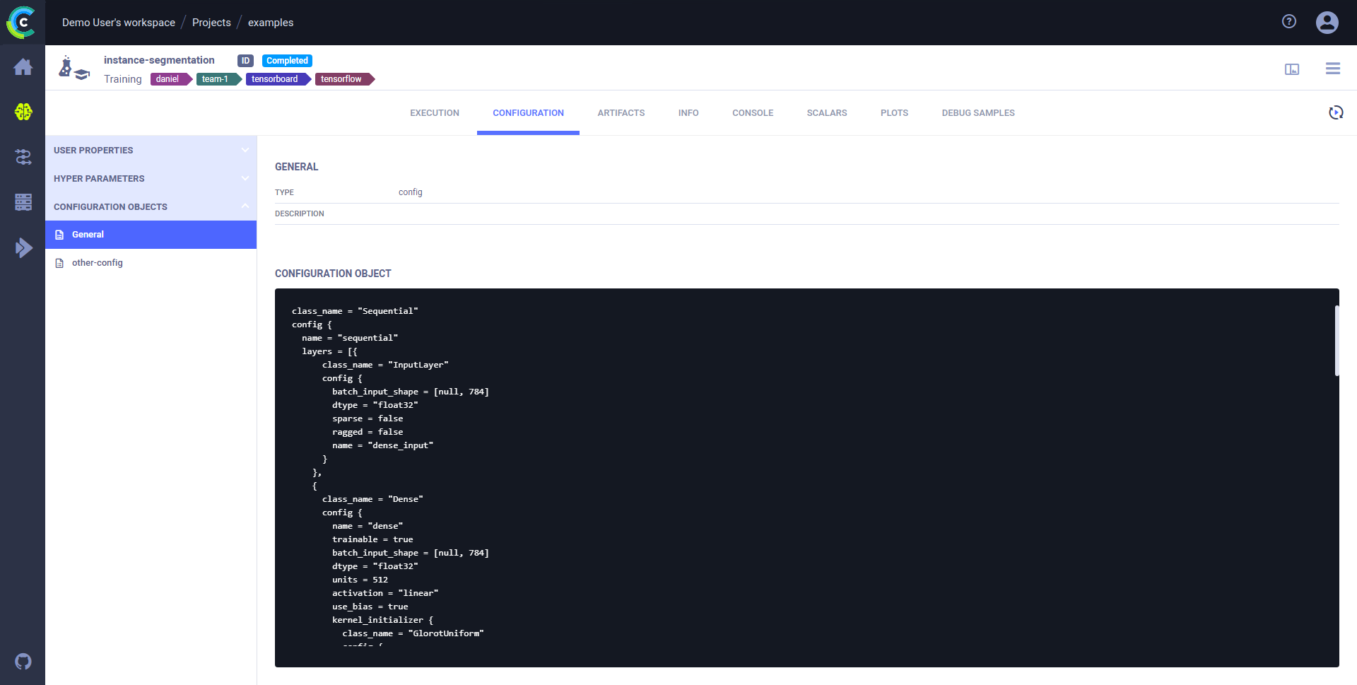 Configuration objects