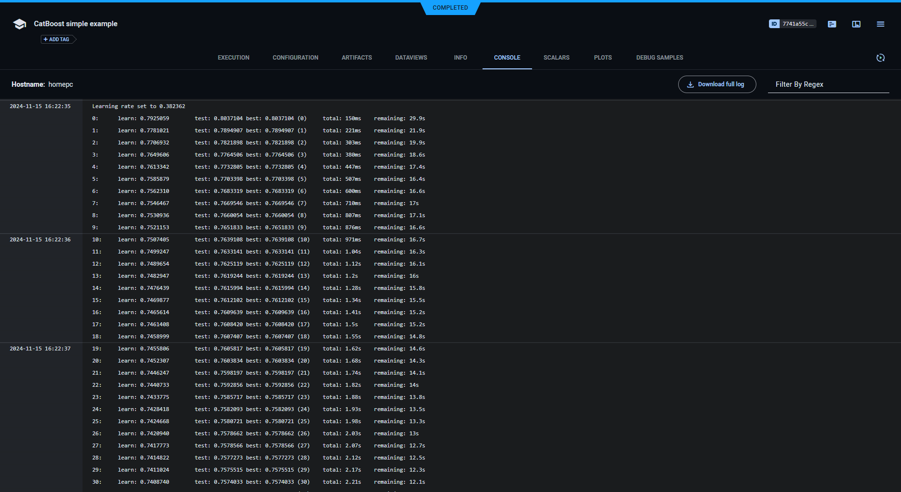 Task console
