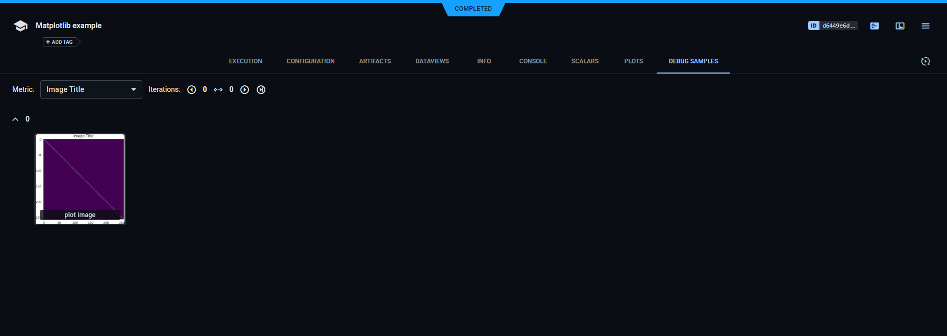 Matplotlib image plot