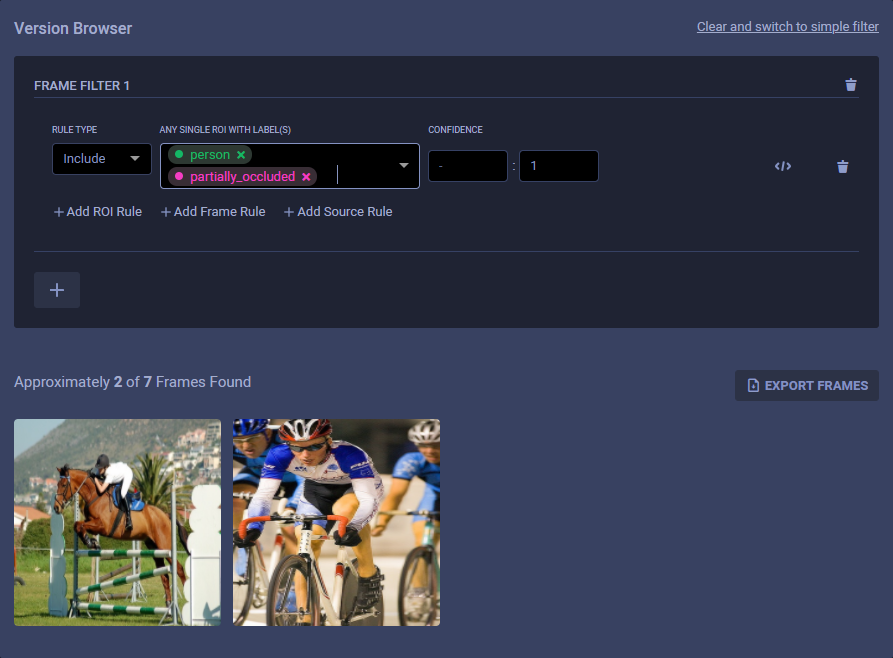 Add label to ROI rule