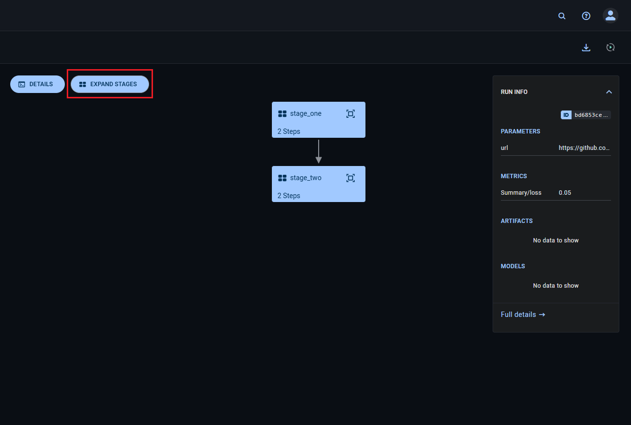 Pipeline structure in stages