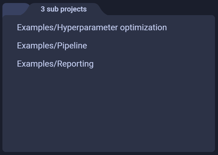 Subproject tab