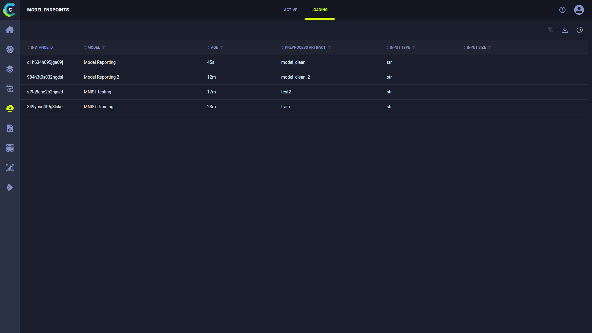 Loading endpoints