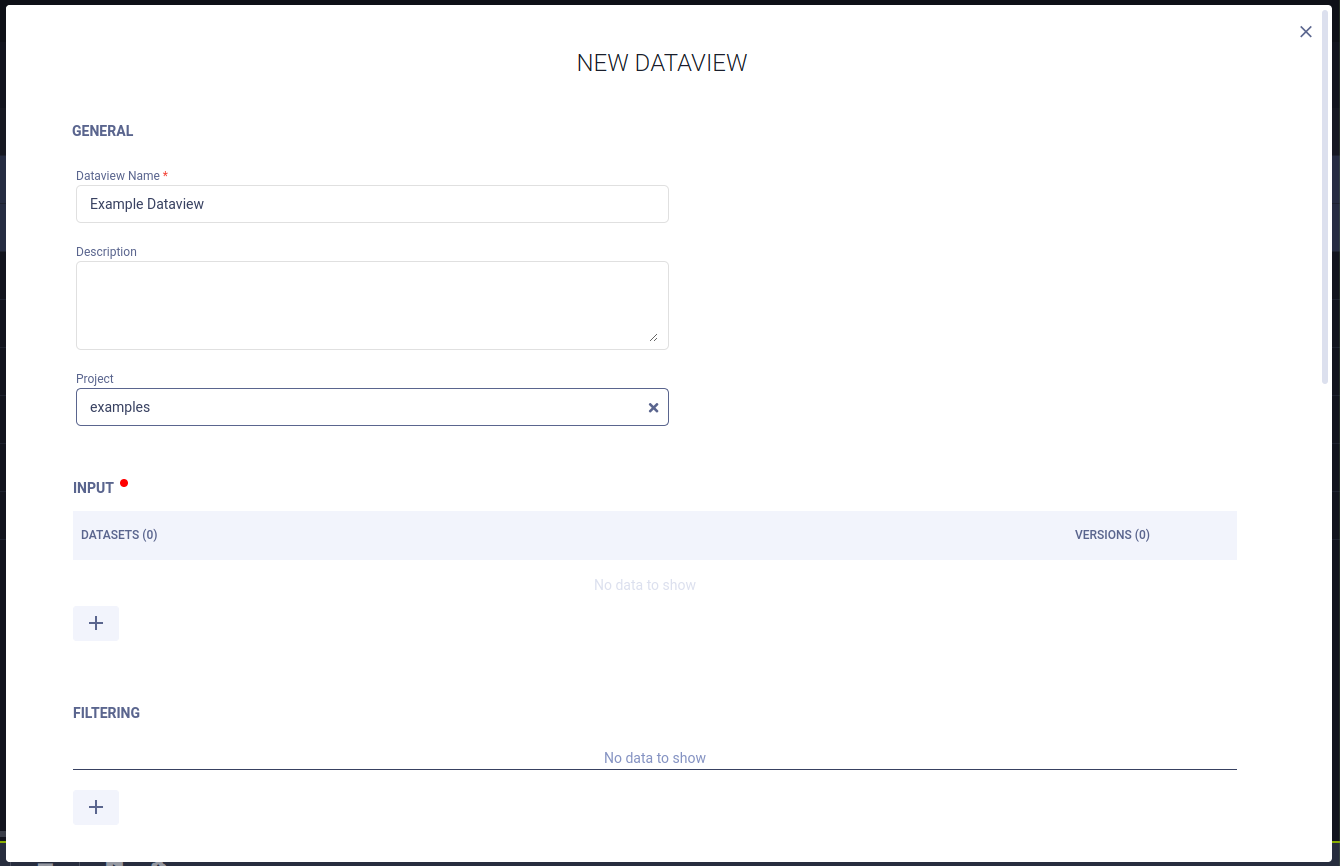 New Dataview window