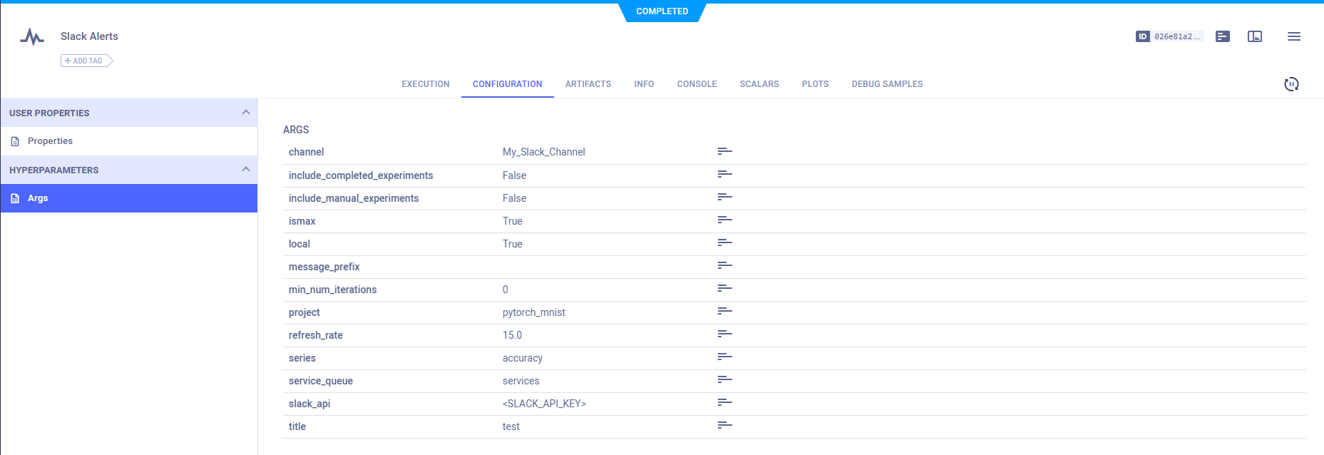 Monitoring configuration