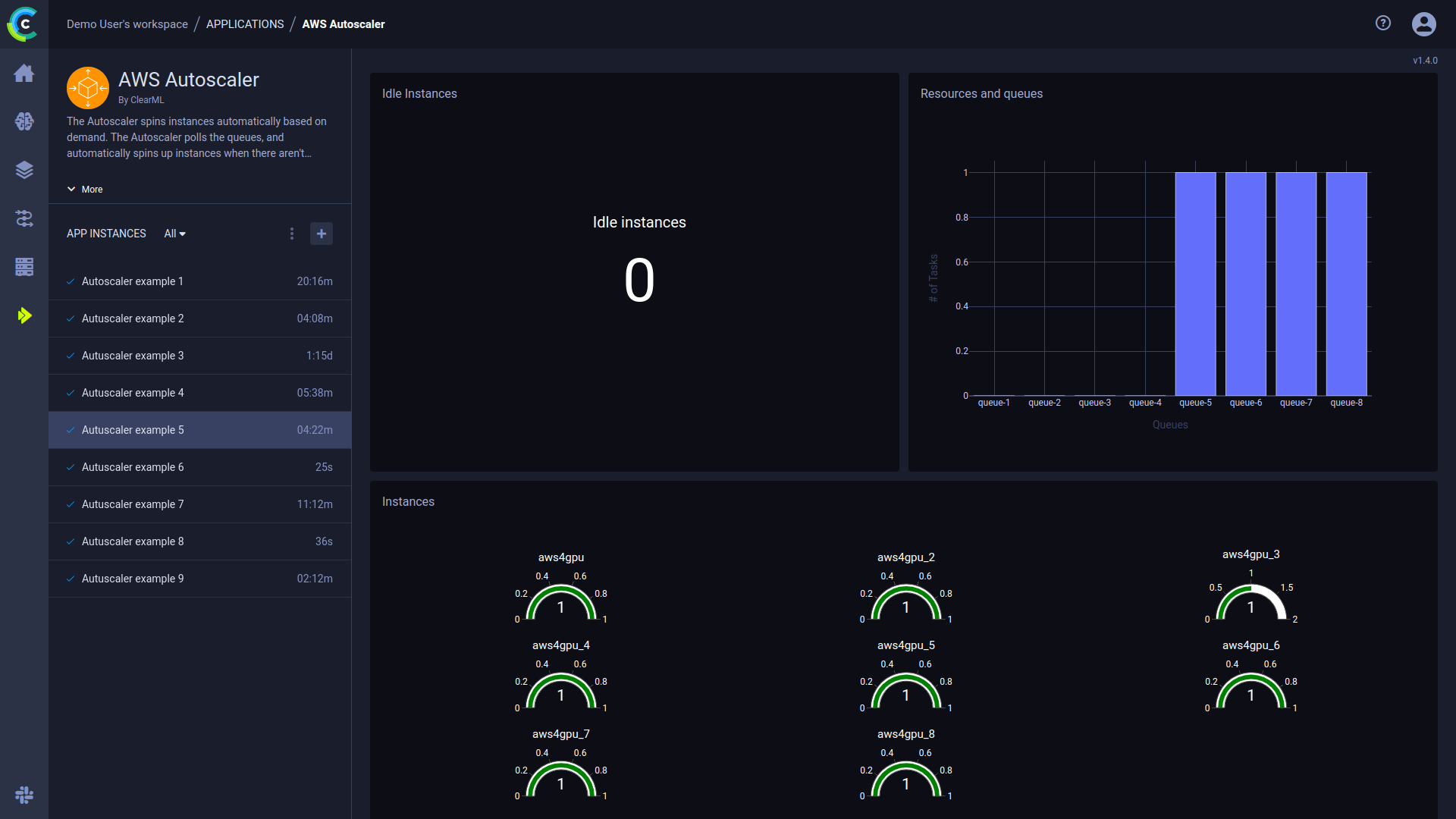 Autoscaler dashboard