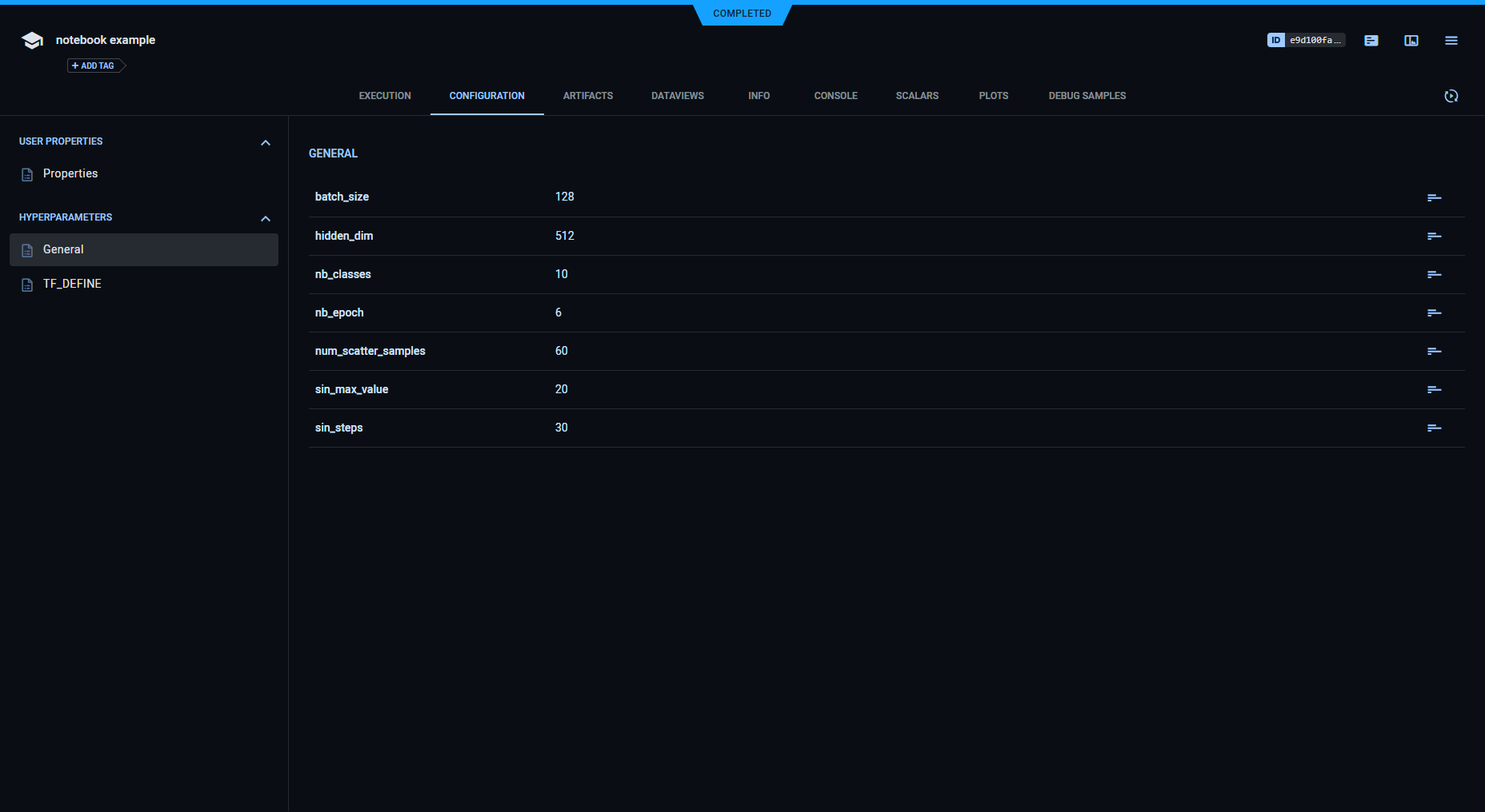 General Hyperparameters