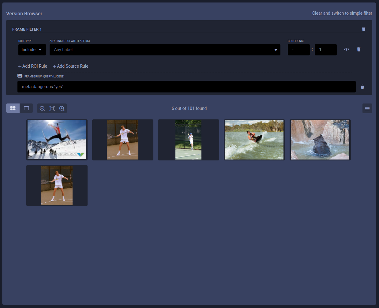 Filter by metadata 