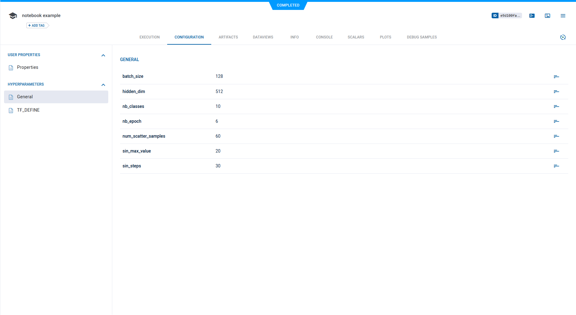 General Hyperparameters