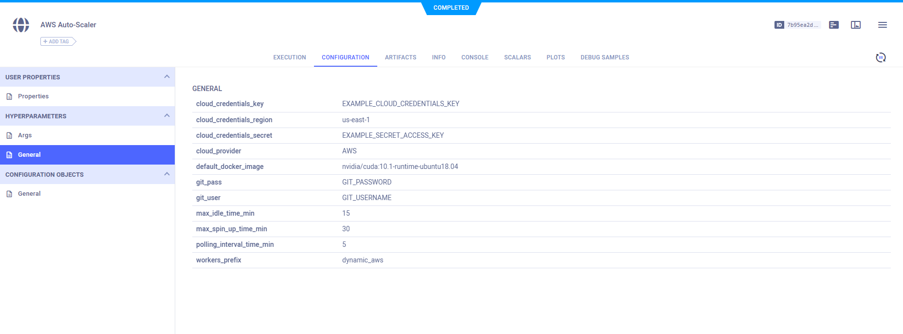 Autoscaler configuration