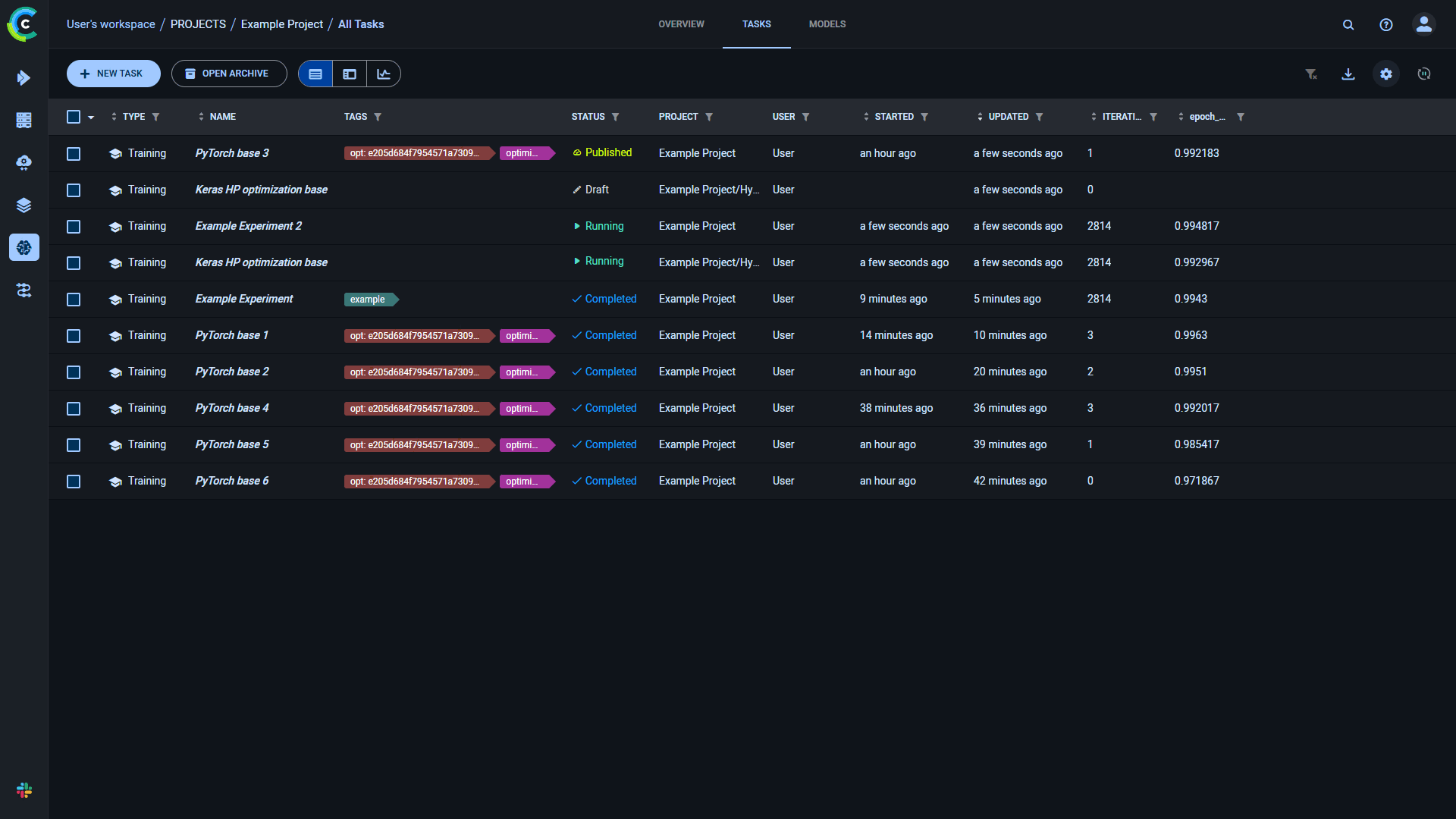 Task table customization gif