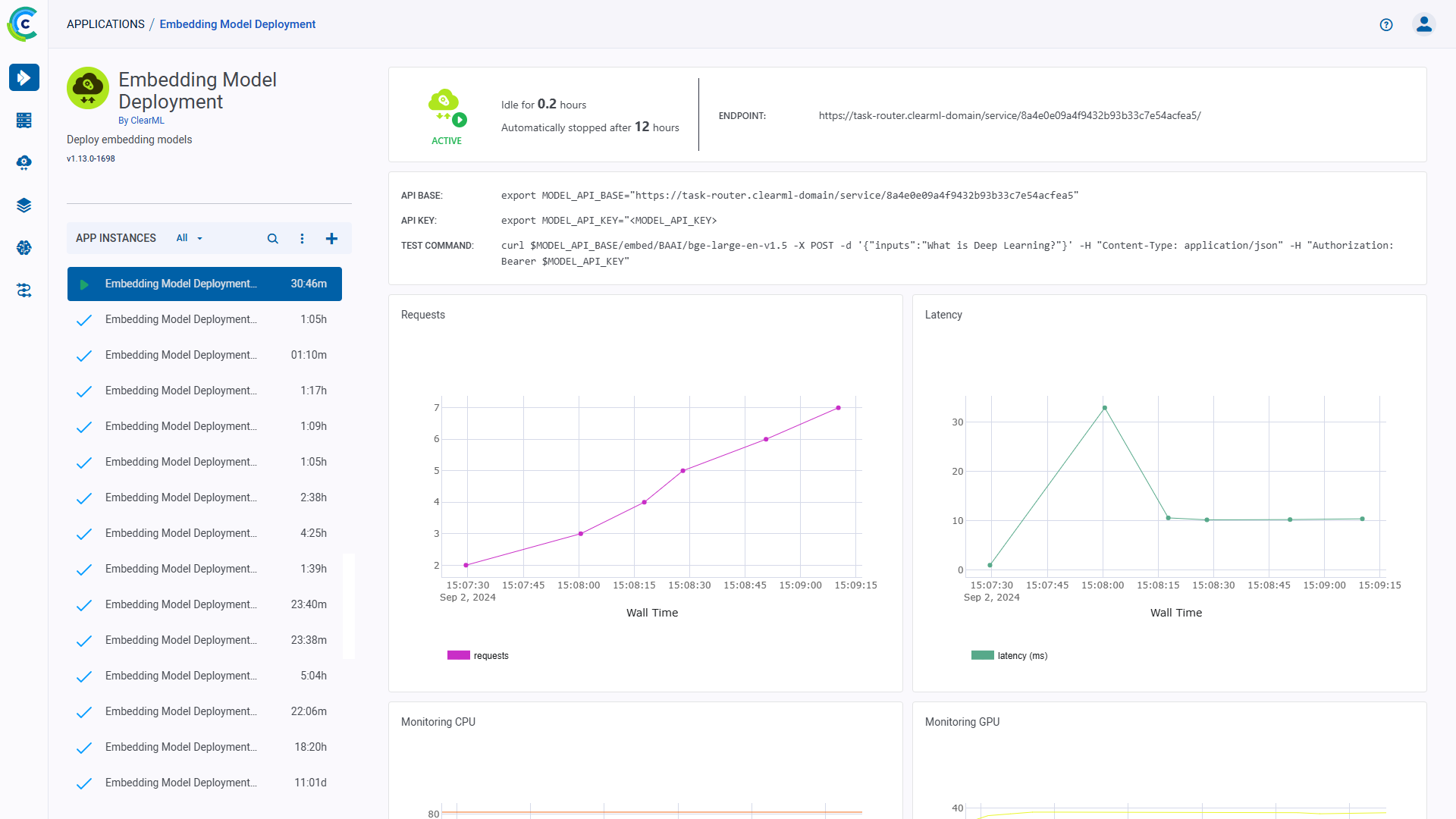 Embedding Model Deployment app