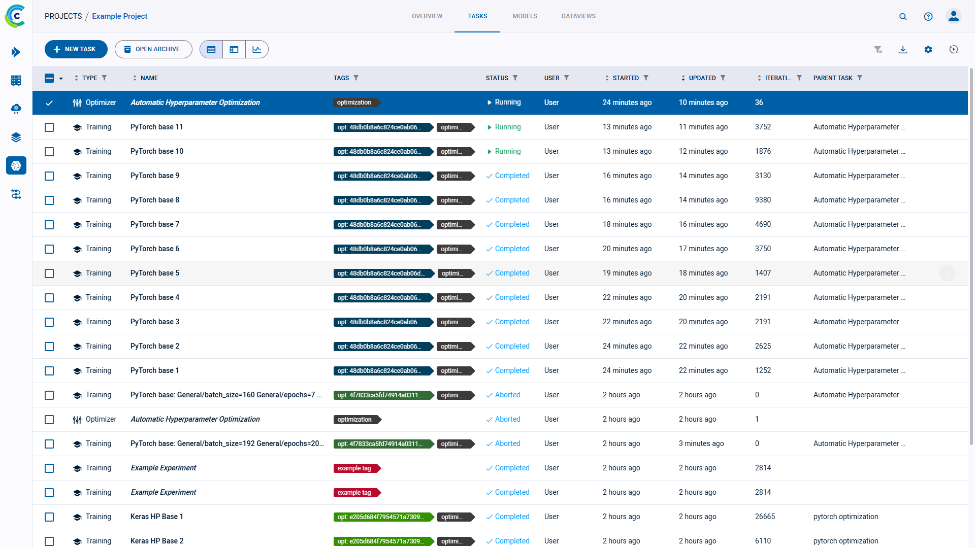 Task table