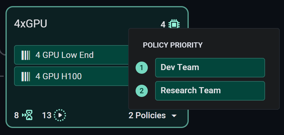 Example resource policy priority