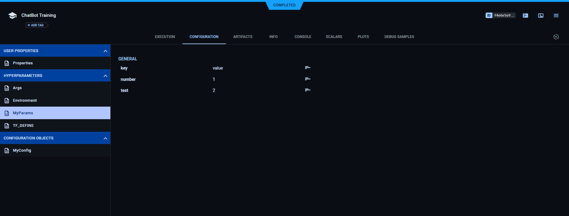 Custom parameters group