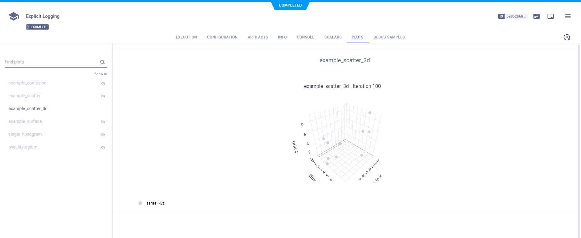 3d scatter plot