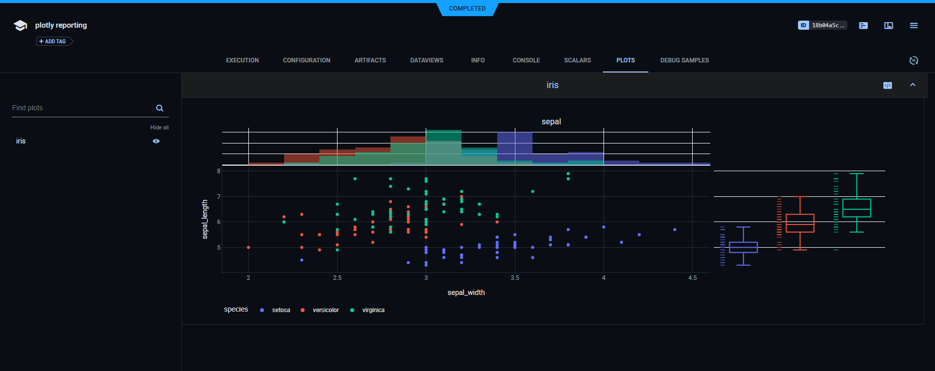 Web UI task plots