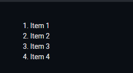 Report ordered list