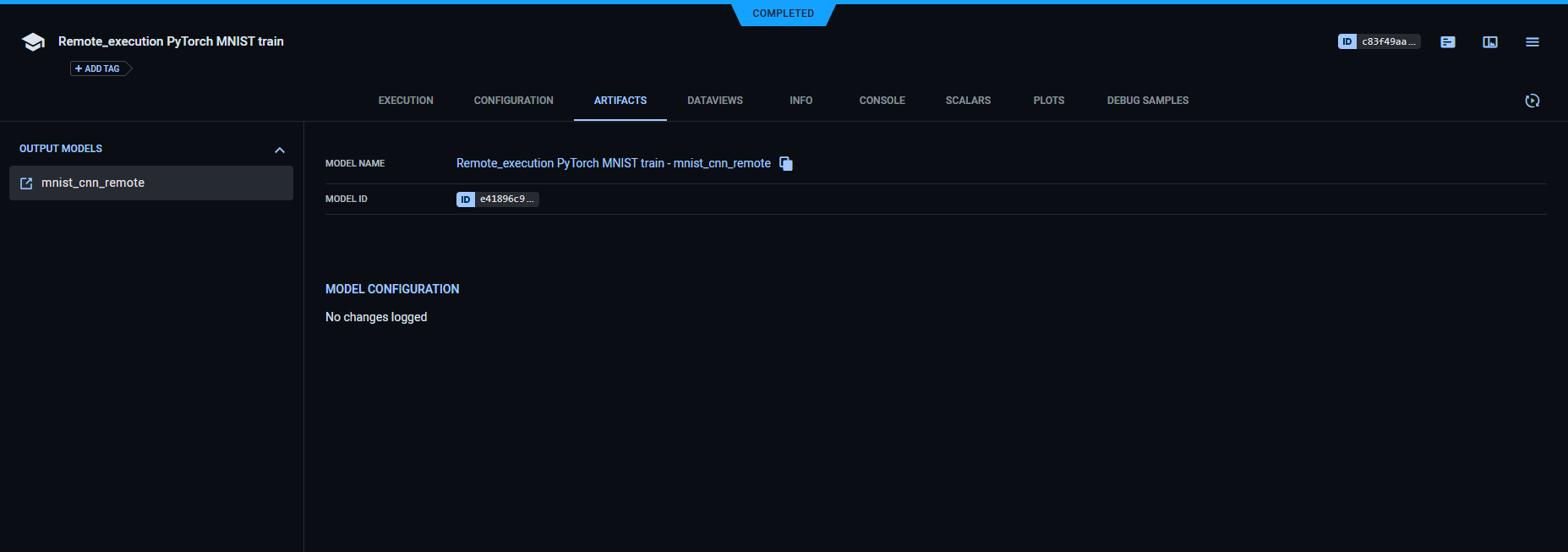 Task artifacts