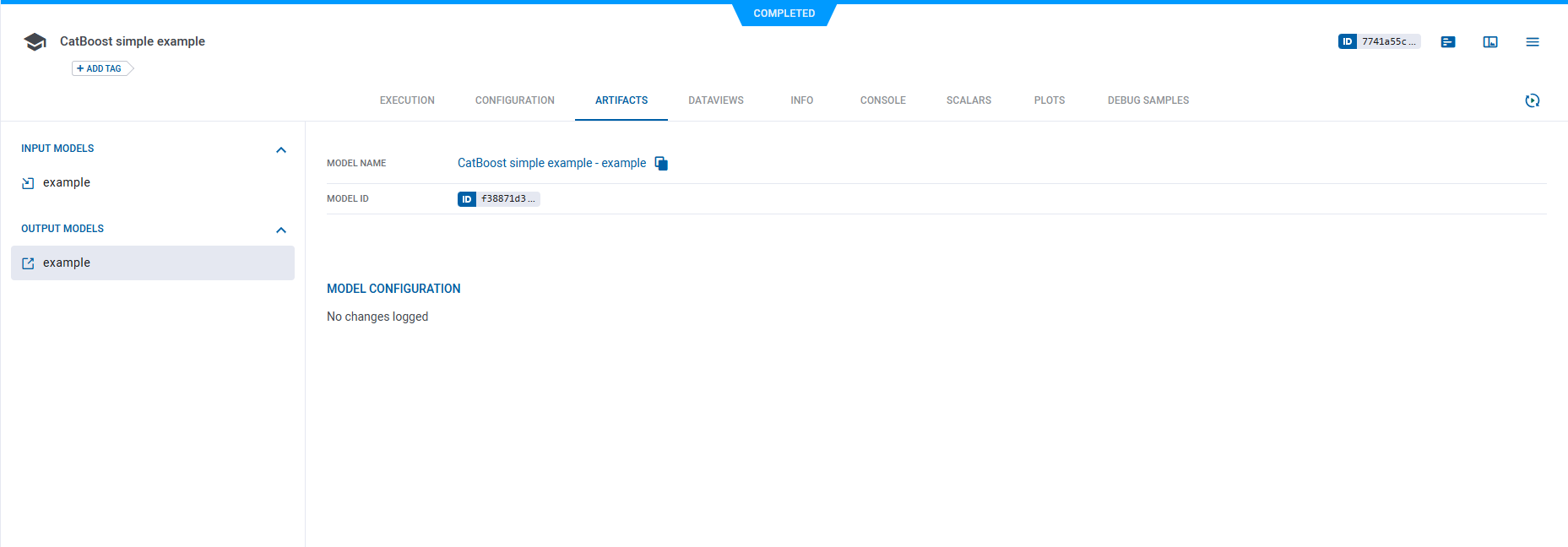 Task artifacts