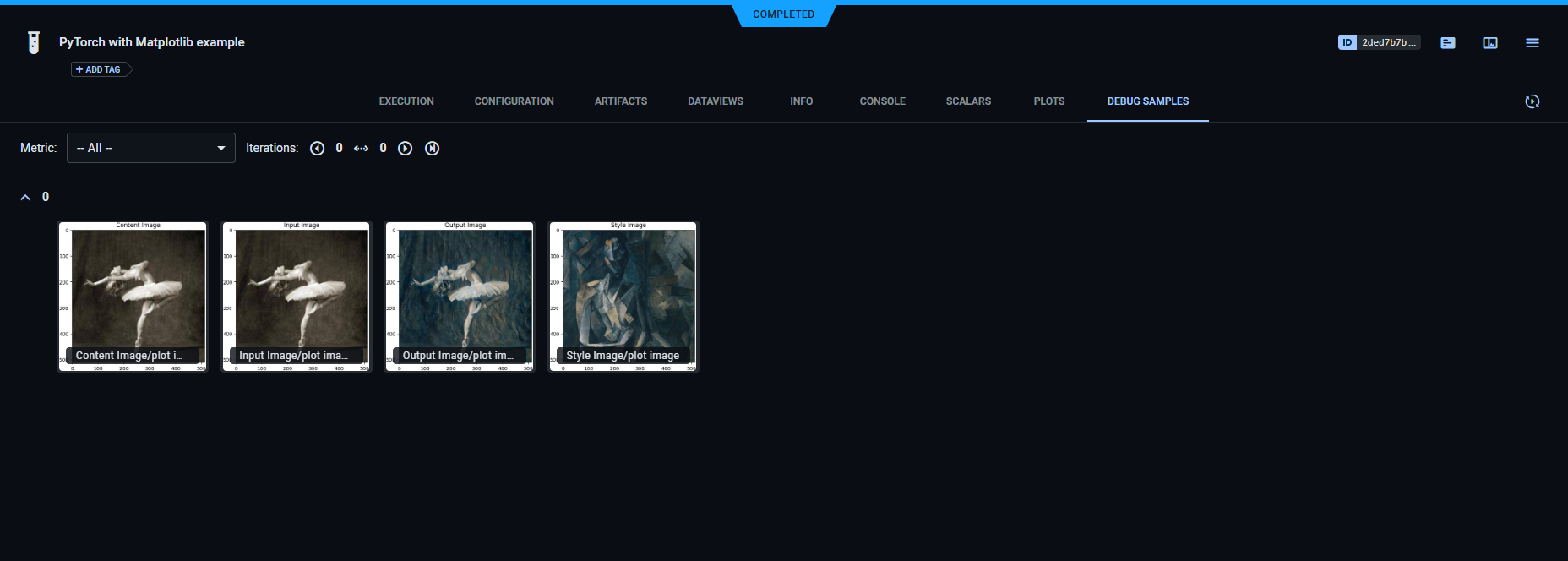 Debug samples