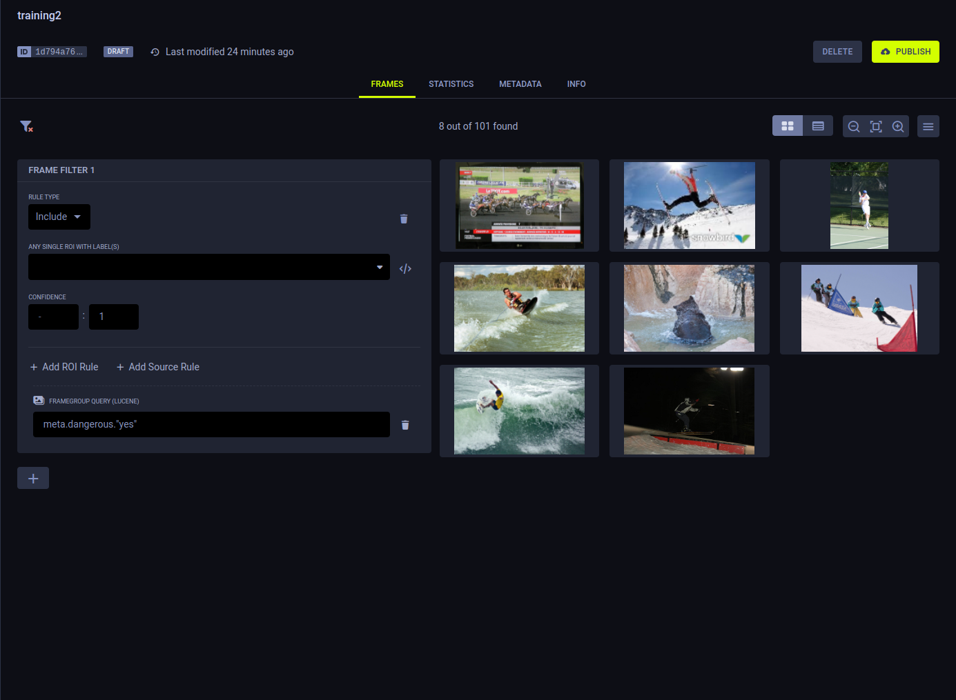 Filter by metadata