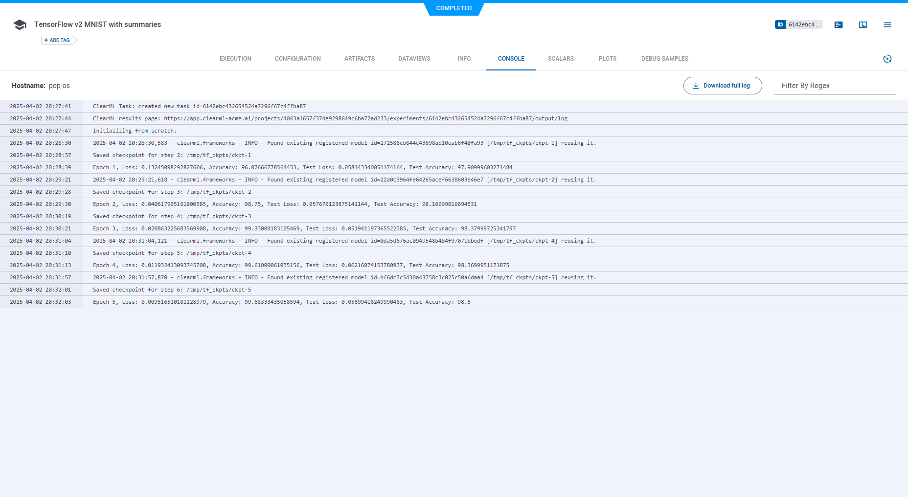 Task console
