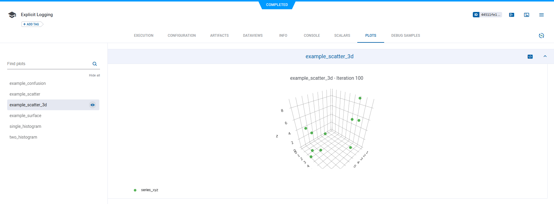 3d scatter plot