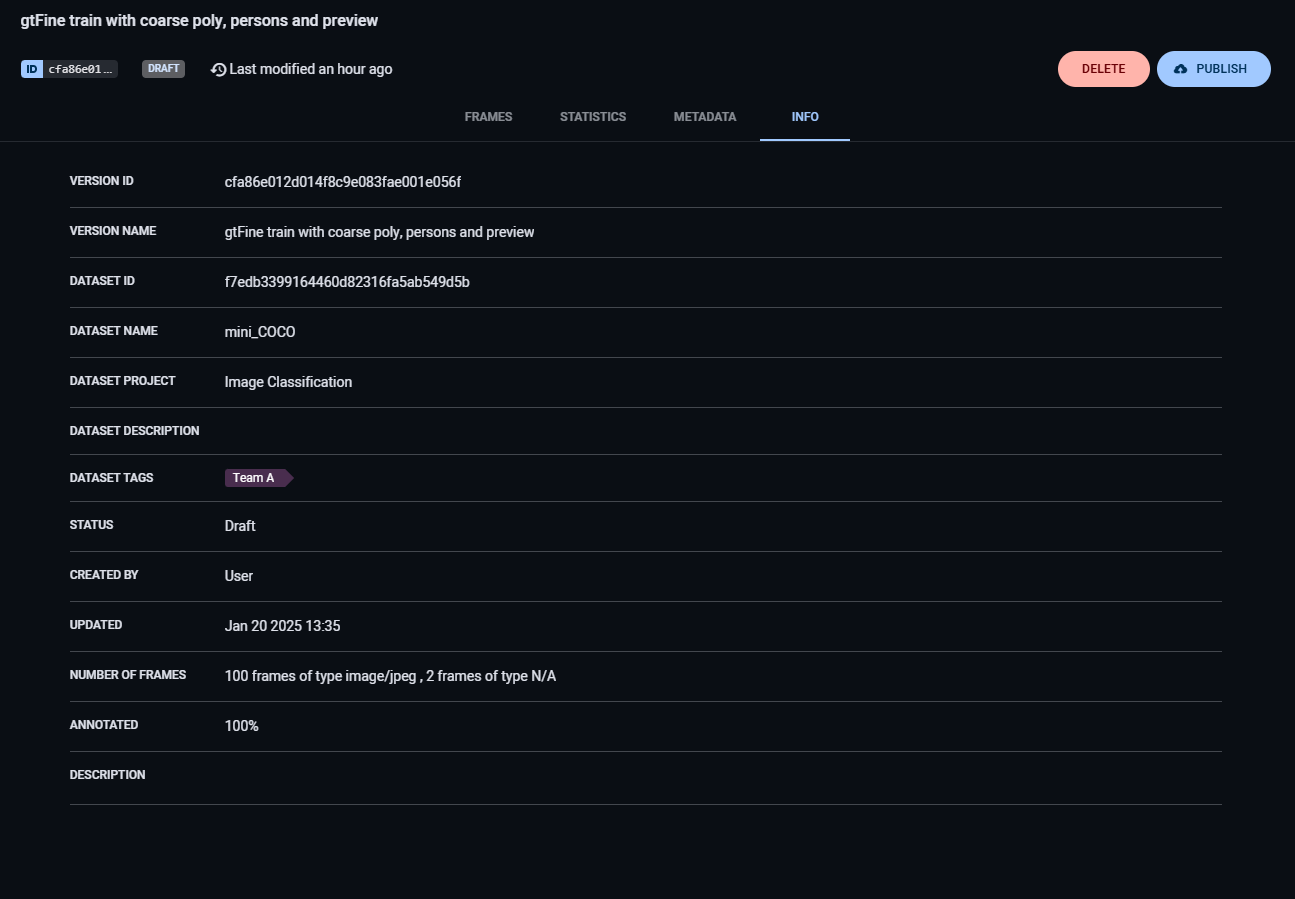 Version info