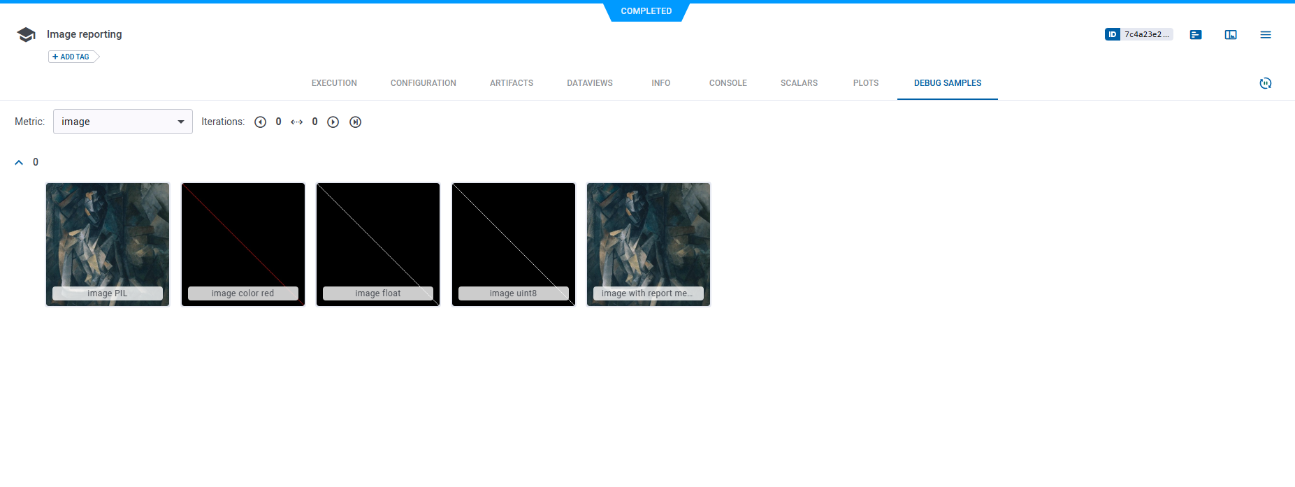 Debug samples