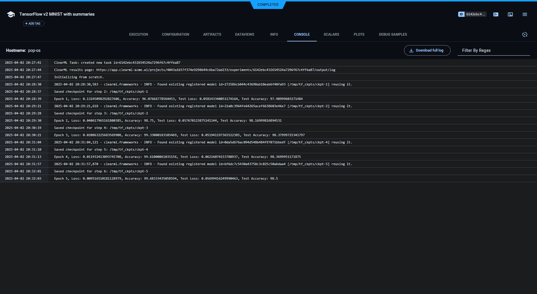 Task console