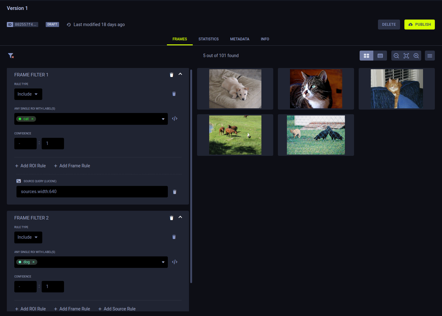 Multiple filters
