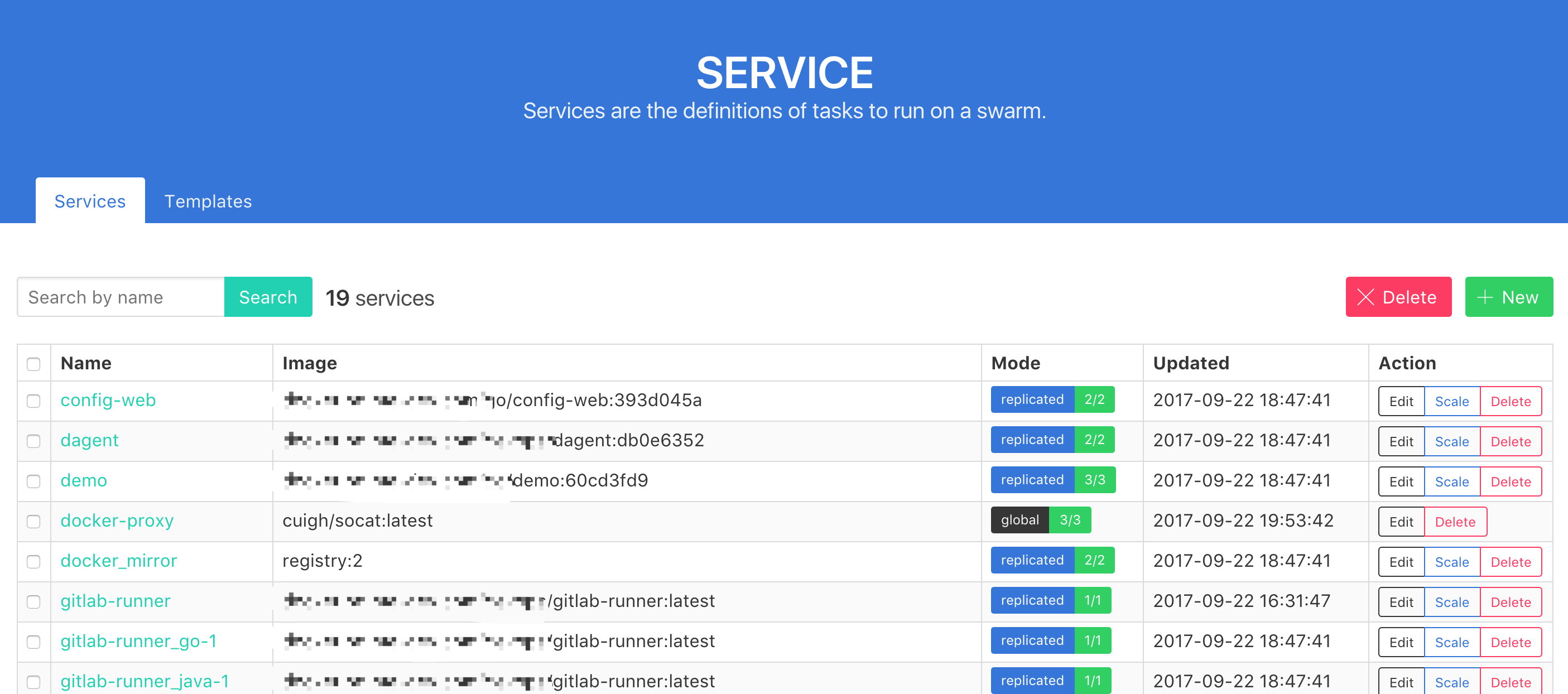 Service list